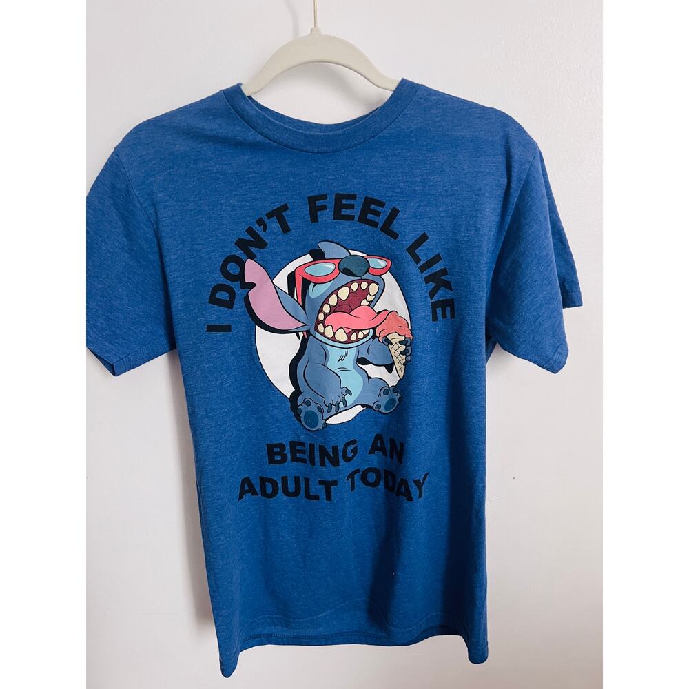 Disney Lilo Stitch Don't Feel Like Being an Adult Tee Disney Adult T-Shirt S